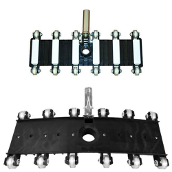 Tête D'aspiration flexible Noir 12 Roues ABS 48cm Pour Piscine Béton