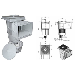 Skimmer Astral 15 litres Petite Meurtrière s/cône - Béton