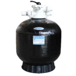 Filtre à Sable Noir FBT21 bobiné 21-9.5m3/h-D550-TOP-Charge 85kg-Vanne 11/2