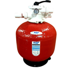 Filtre à Sable BWT550 Rouge-Bobiné D550 TOP 11 m3/h-Charge 95kg-Avec Raccords