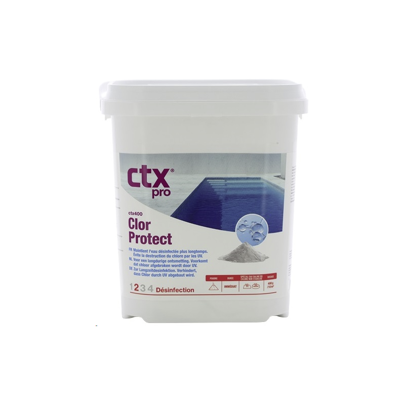 CTX400 Stabilisant en poudre Spécial Eau Saline ou Chlore Non Stabilisé - 4.5Kg