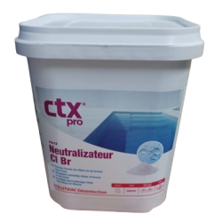 CTX-12 Neutraliseur de Chlore et Brome en poudre - Seau de 6kg