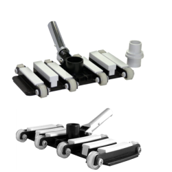 Tête D'aspiration flexible Noir 8 Roues ABS 35cm-Piscine Béton-Avec/Sans Raccord