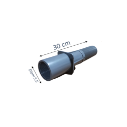 Traversée De Paroi GRIS ABS à Visser Ø63mm/femelle à coller Ø50mm