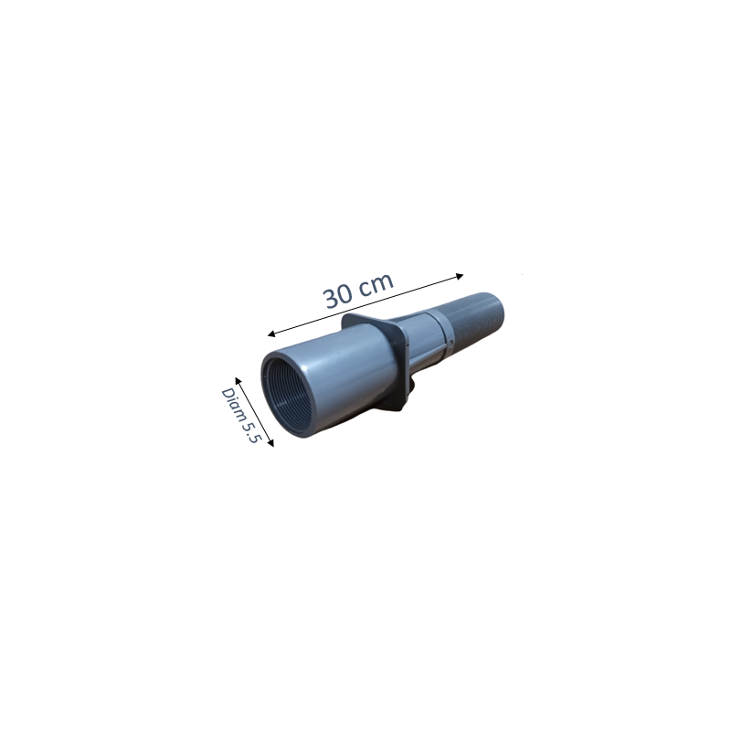 Traversée De Paroi GRIS ABS à Visser Ø63mm/femelle à coller Ø50mm
