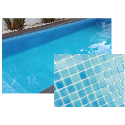 PS50-Mosaïque de Verre Bleu Clair 2.5cm x 2.5cm