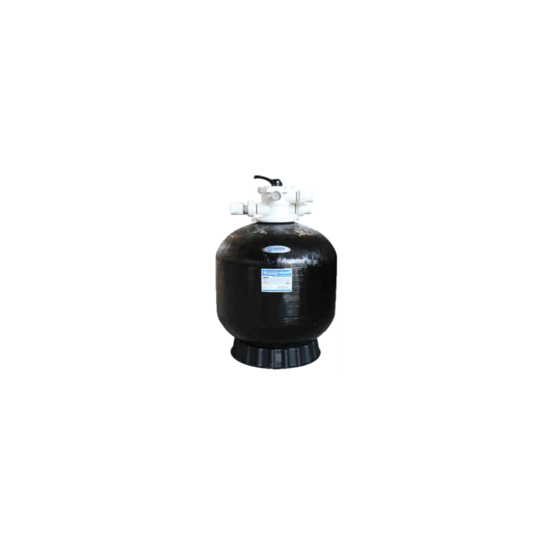 Filtre à Sable Noir FBT21 bobiné 21"-9.5m3/h-D550-TOP-Charge 85kg-Vanne 1"1/2